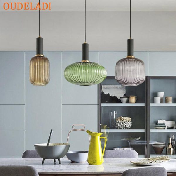 

pendant lamps modern nordic glass lights fixtures for dining room bar restaurant deco hanging lamp bedside suspension lighting