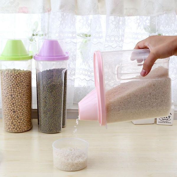 

storage bottles & jars sealed tank covered millet bucket dry easy to dump