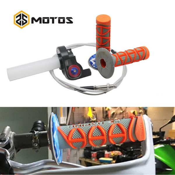 

handlebars zs motos throttle grip quick twist gas settle with cable handle grips for kayo apollo bosuer dirt pit bike atv