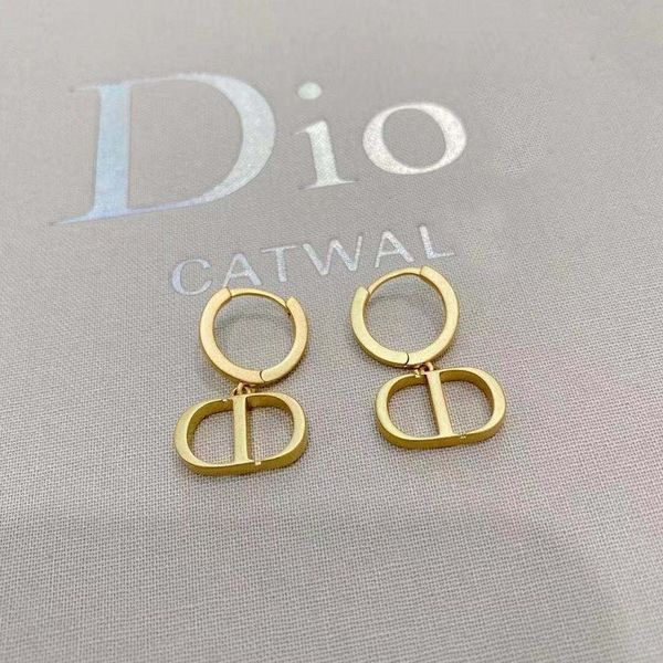 

new 925 silver needle letter earrings for women