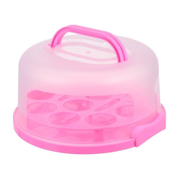 

1pc cake storage case buckle design carrier dessert container gift wrap