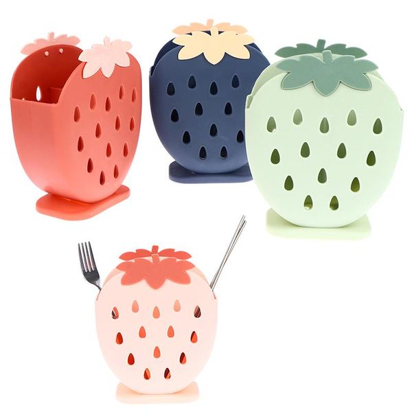 

storage baskets cute strawberry chopsticks holder drain rack kitchen tableware