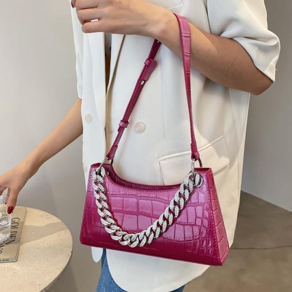 

evening bags crocodile pattern pu leather shoulder for women female summer travel crossbody bag fashion design handbags and purses