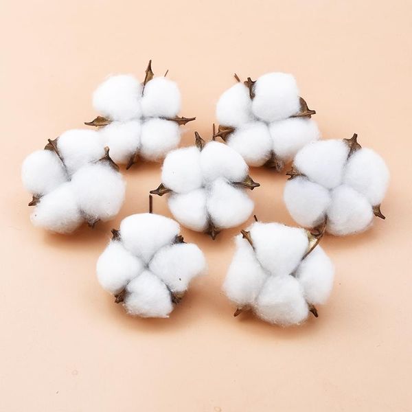 

28pcs white cotton florist supplies wedding car decorative wreaths christmas home decor diy gifts box artificial flowers &