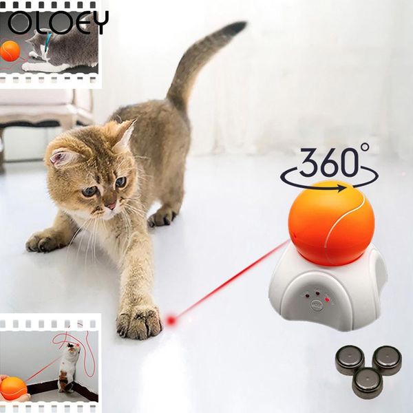 

cat toys pet 360 Â° rotating funny toy laser portable led pointer training interactive for kitten supplies three modes