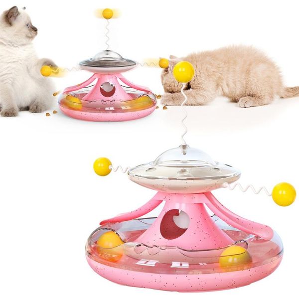 

cat toys tumbler treat toy interactive food dispenser self-playing puzzle feeder dispensing ball for