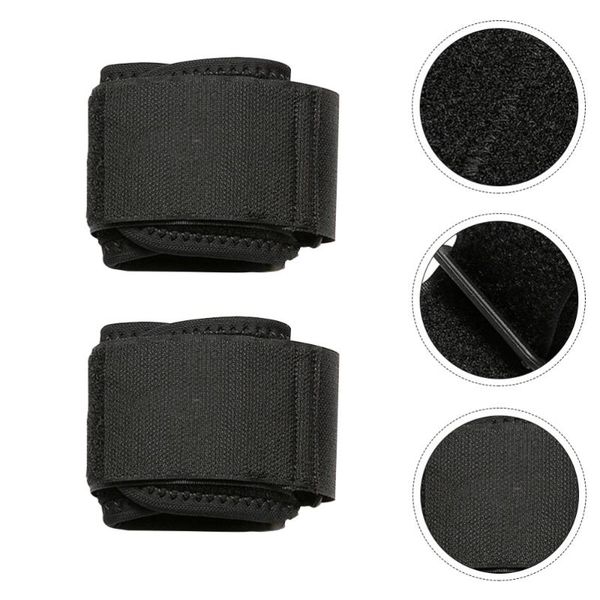 

pair wrist bracer fitness wristband adjustable guard sports support, Black;red