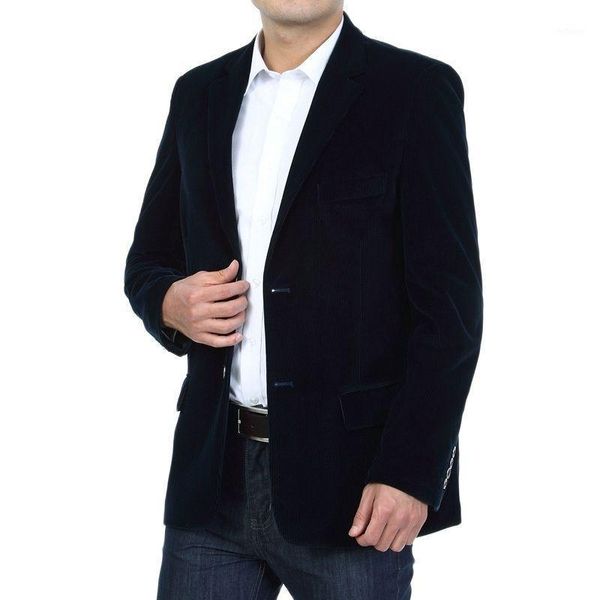 

men's jackets mens corduroy blazers 2021 spring men blazer smart casual jacket solid camel black cotton business suit male officer 4xl, Black;brown