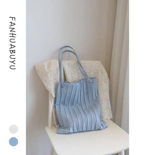 

evening bags pleated women's crossbody bag luxury shoulder female soft bucket handbag messenger solid color tote