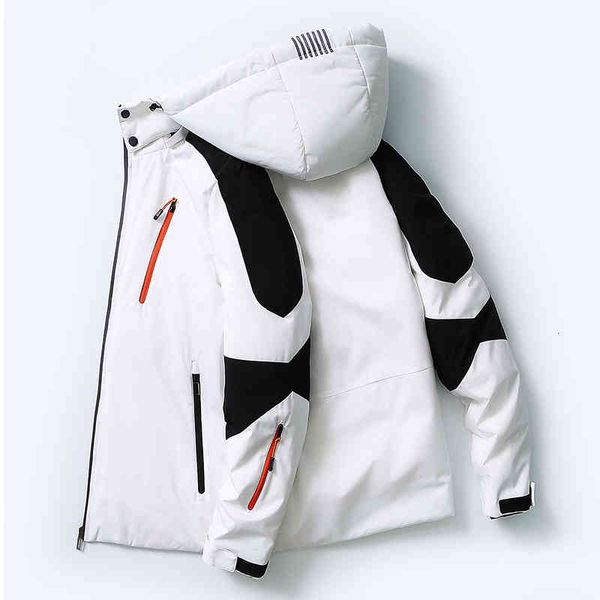 

winter warm fashion 2021 coat jacket double down parka thicken windproof, Black