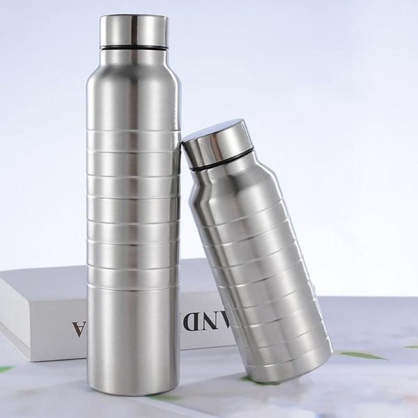 

water bottle 650/1000ml rolled thread stainless steel large capacity portable
