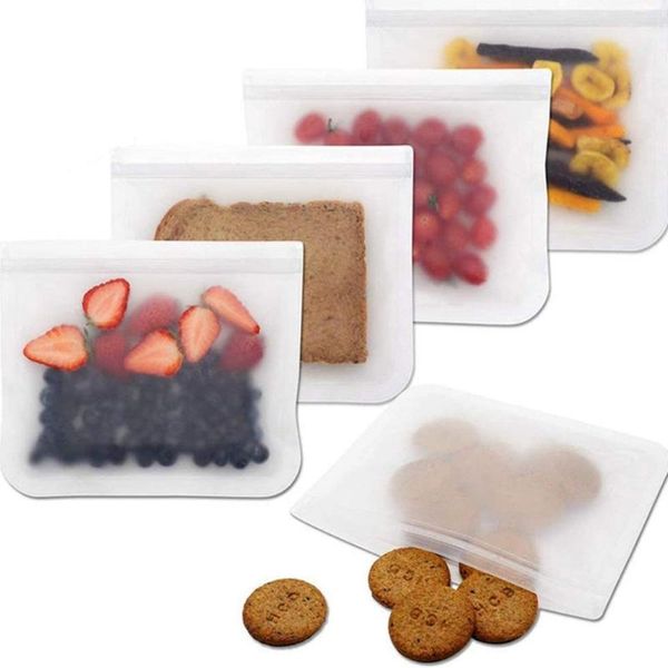 

food savers & storage containers 4pcs silicone reusable leakproof kids lunch /sandwich/ ing er bags kitchen