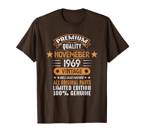 

november 1969 - 50th yo birthday shirt - 50 years old t-shirt, White;black