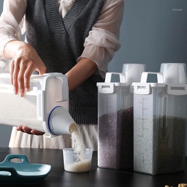 

storage bottles & jars food grade furniture kitchen tank sealed box compartment transparent plastic