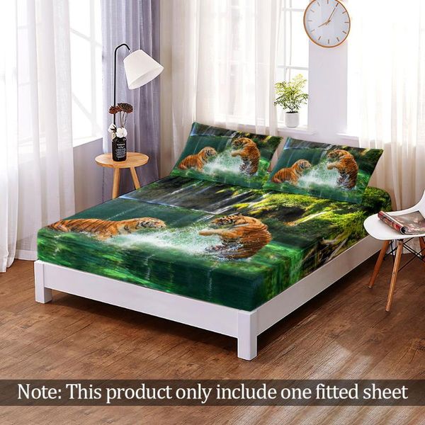 

sheets & sets luxury beauty and force wild tiger twin kids flannel elastic band fitted sheet bedroom