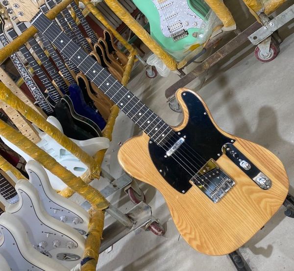 

tele electric guitar ash body ebnoy fingerboard chrome hardware guitara