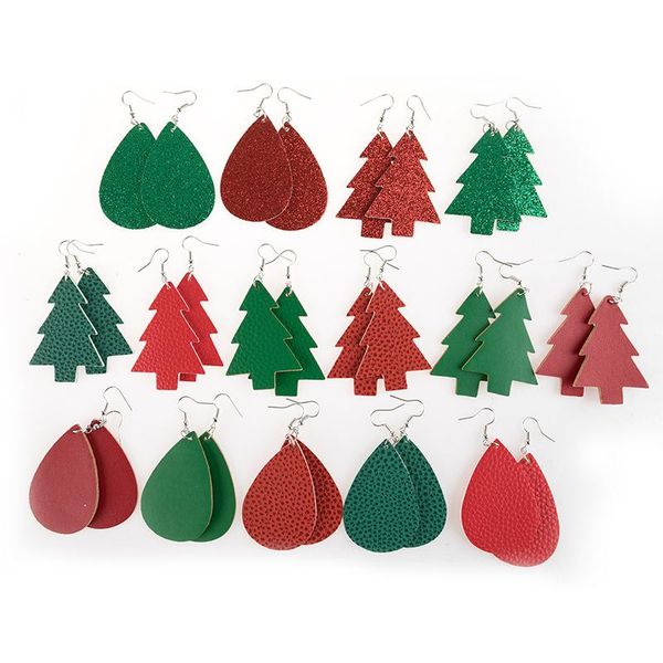 

dangle & chandelier 2021 novelty fashion pu leather christmas drop earring selling est teardrop gift for women, Silver