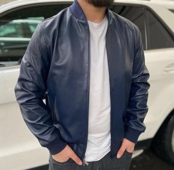

men's jackets fedex ip mens sheep skin jacket real fashion luxury coat genuine leather for men, Black;brown