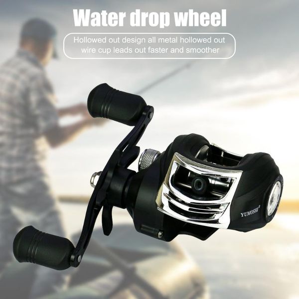 

baitcasting reels 7.2:1 low profile fishing reel metal wheel spinning spool hollow