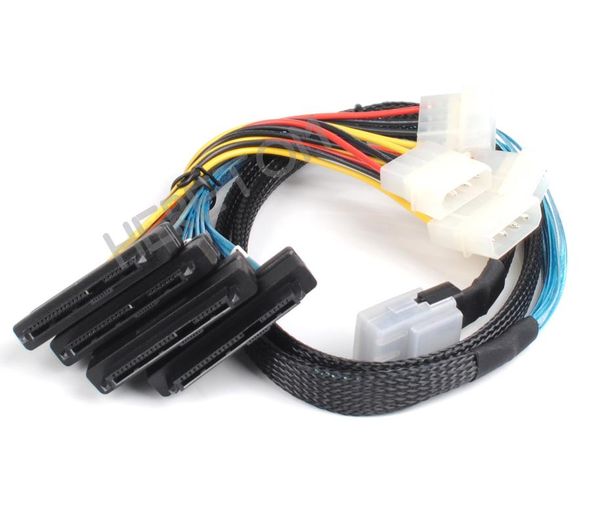 

hard disk sas sata cables mini 4i sff-8087 36pin to 4 29pin sff 8482 +4pin power cable 1m computer & connectors