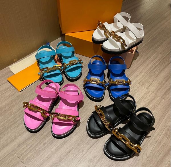 

designer men women sandals luxury lady slides summer fashion mens casual shoes velcro platform arcade brand sandal, Black