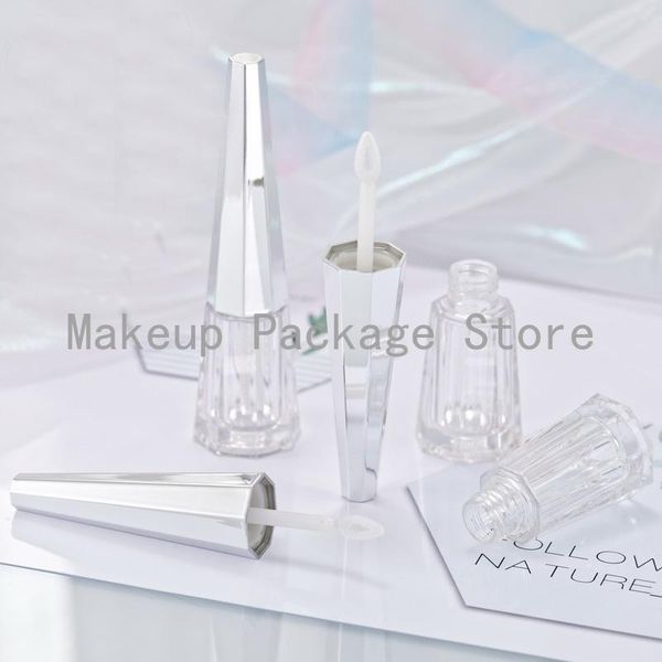 

storage bottles & jars 4ml 10/30/50pcs silver cosmetic liquid lipstick bottle,empty portable lip gloss tube with brush,professional beauty m