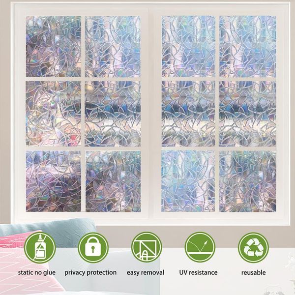 

window stickers privacy film self-adhesive static anti-ultraviolet glass tint 3d decorative stained windowsticker