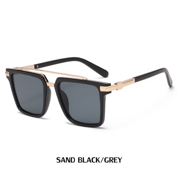 

new retro women sunglasses business type square frame phnom penh millionaire glasses men gifts trendy pure color locomotive cool ins fashion, White;black