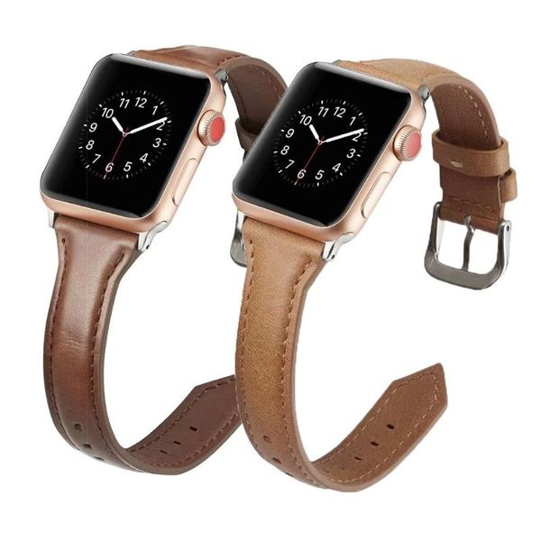 

watch bands leather band 44mm series4 3 2 1 strap 38mm 42mm bracelet smart accessories wrist replacement, Black;brown