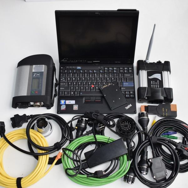 

2in1 diagnostic tool for bmw wifi icom next and sd connect mb star c4 software with lapx200t ready to use