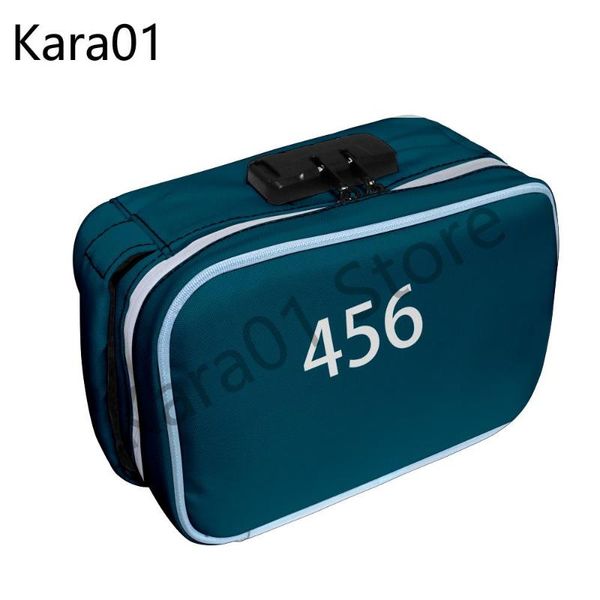 

cosmetic bags & cases squid game merch cosplay 3d printing portable storage carrying stratification password zipper box makeup organizer bag