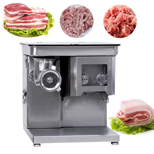 Moedor de carne dupla moedor automático slicer slicer Máquina de cortina elétrica multifuncional cortador de carne