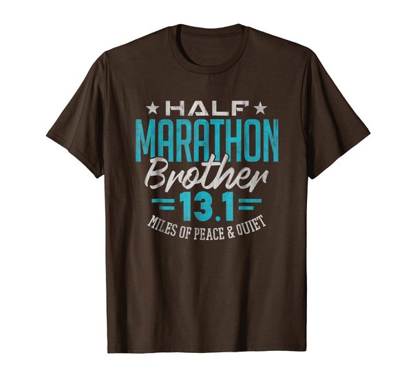 

13.1 shirt half marathon brother runner brother gift t-shirt, White;black