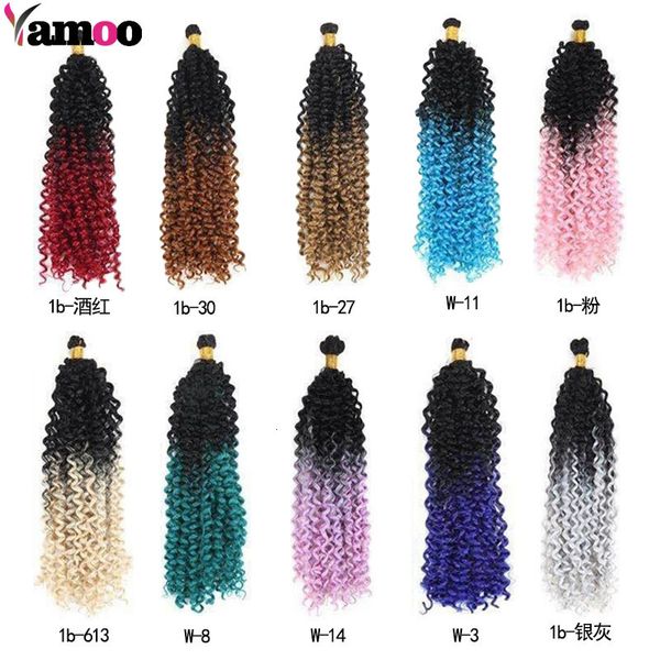 

curly explosive wave head small dirty braid wig seven color hair extensions gradient hip hop braids 24 strands water, Black