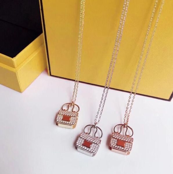 

fashion pendant necklaces for woman necklace jewelry bag stone pendants good quality 3 color with gift packing, Silver