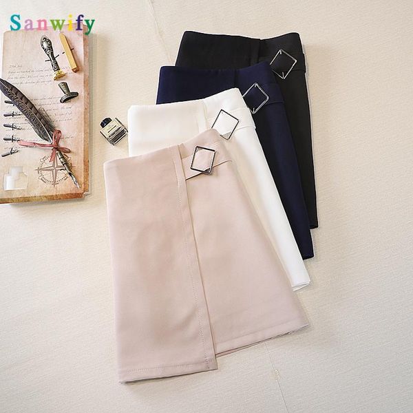 

skirts black skirt women's summer 2021 korean style ins irregular high waist a- line anti-exposure short