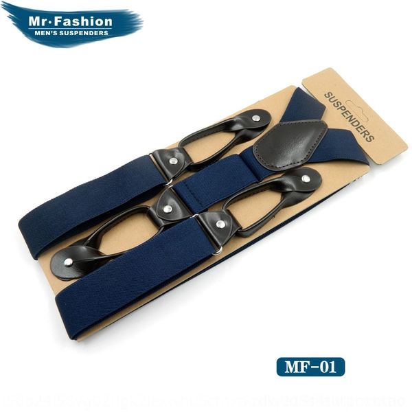 

4CPx 6-clip casual sling men's suspenders strap high quality adult 6-clip button casual sling belt men's strap high quality adult suspender, Black;white