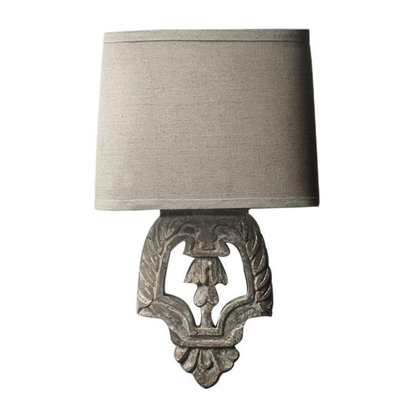 

wall lamp american country wood art simple retro fabric bedroom bedside corridor staircase