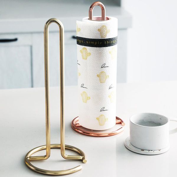 

bath accessory set stainless steel kitchen roll paper towel holder bathroom tissue stand rose gold napkins rack home storage accessories