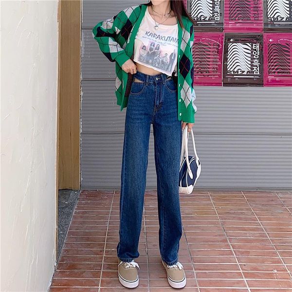 

women's jeans autumn clothing high waist hollow-out, Blue