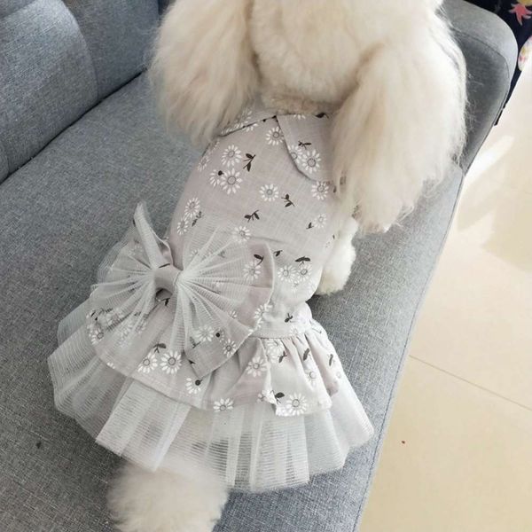 

dog dress summer princess skirt pet dog teddy mini thin