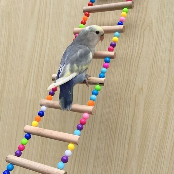 

other bird supplies birds pets parrots ladders climbing toy hanging colorful balls with natural wood toys