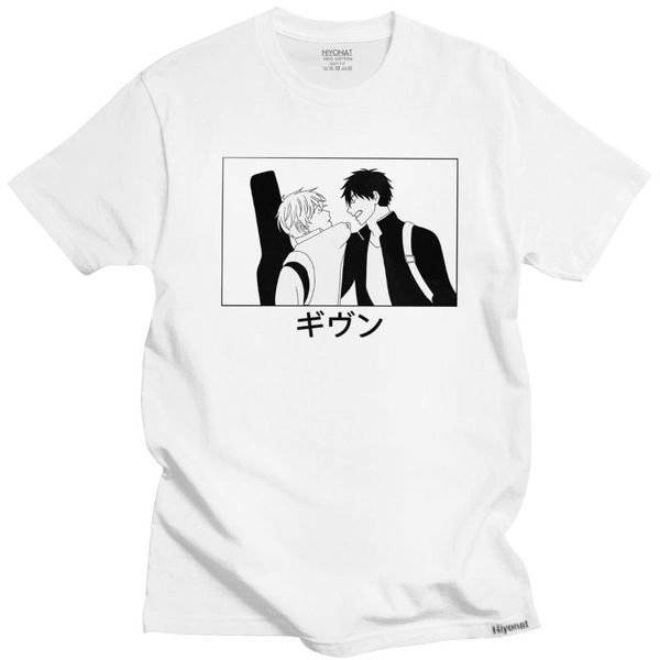 

men's t-shirts funny anime manga given tshirts men pre-shrunk cotton mafuyu ritsuka uenoyama tee shirts short sleeved summer t-shirt me, White;black
