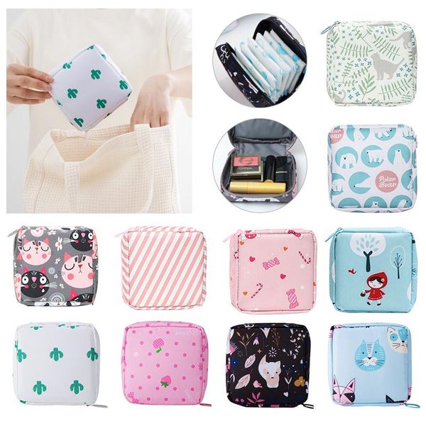 

storage bags 1pc portable cotton sanitary napkin bag women girls pad organizer case towel pouch purse holder