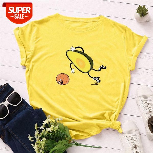 

women's loose round neck short-sleeved cotton t-shirt #ab8l, White