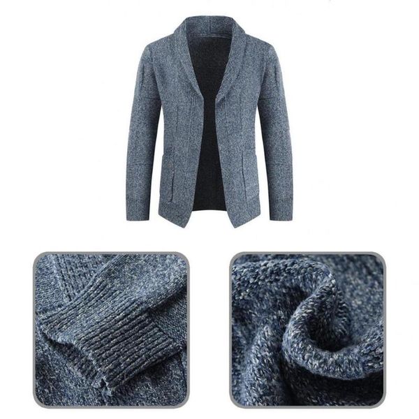 

men's sweaters sweater coat great business winter warm lapel, White;black