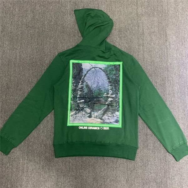 Felpe con cappuccio da uomo Felpe con cappuccio con stampa verde Ceramica Ho fatto una passeggiata nei boschi Uomo Donna Pullover con cappuccio Z230726