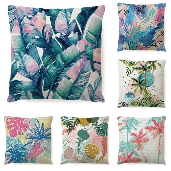 

cushion/decorative pillow dedicated to the tropical rainforest green leaves fresh plant covers cushion cover selling