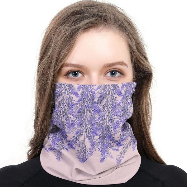 

scarves lavender island flower mens ladies rectangular hijab scarf custom neck gaiter magic, Blue;gray