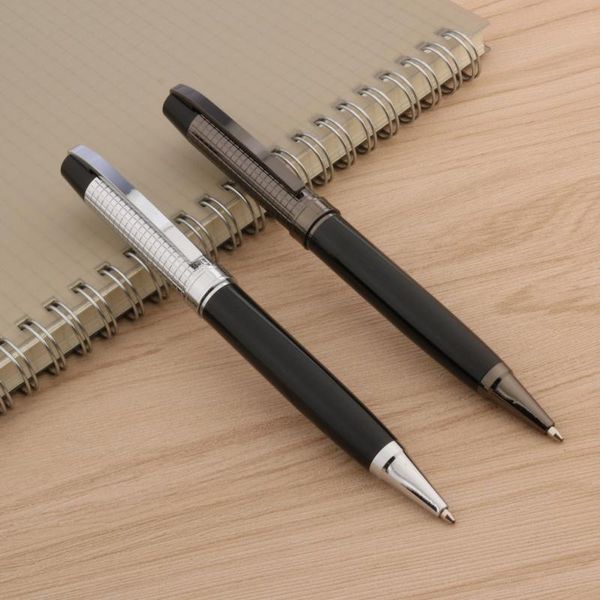 

ballpoint pens brand metal pen silver gun gray spin signature ink, Blue;orange